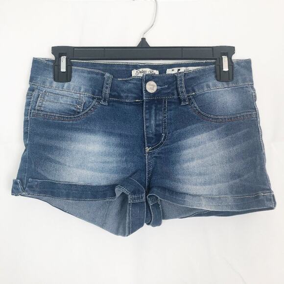 Vintage Indigo Rein Forever Size 5 Denim Shorts Y2K Low Rise Coquette Western - Picture 1 of 8